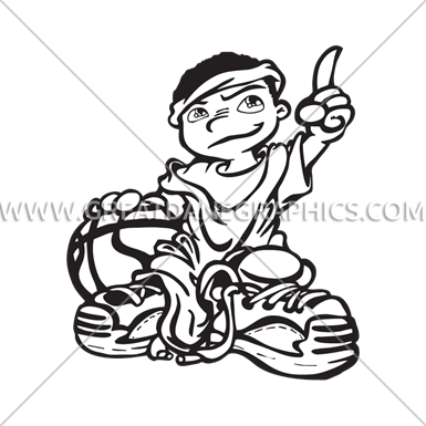 Basketball Kid - Cartoon (385x385)