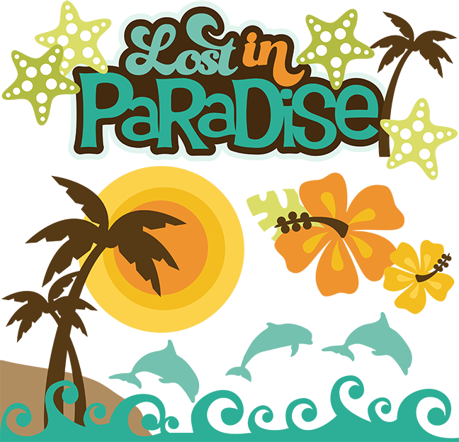 Lost In Paradise Svg Scrapbook Collection Beach Svg - Miss Kate's Cuttables Hawaii (648x623)