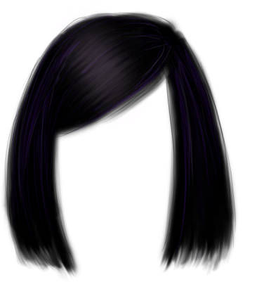 Wavy, Short Hair, Hair Women Png Png Images - Short Black Hair Png (400x568)