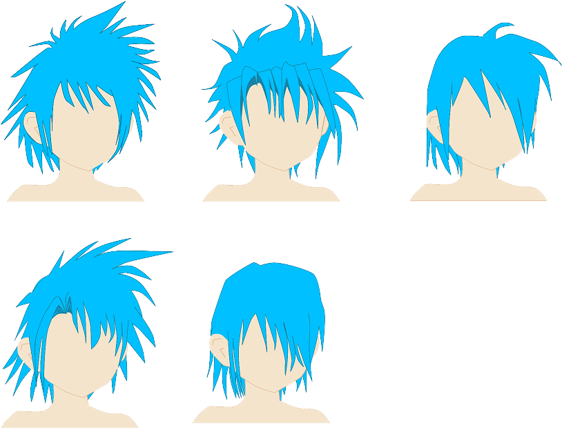 Shonen Hairstyle Reference By Spellcaster723 - Anime Shonen Hairstyles (860x637)