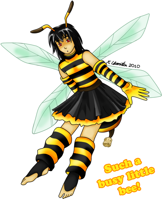 Such A Busy Little Bee By Homunculuslover - Honeybee (576x700)
