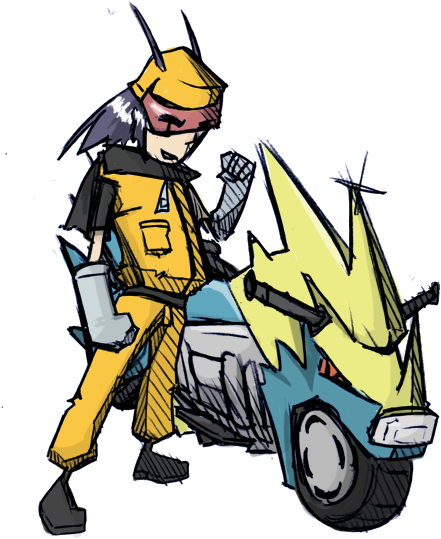 The Bee Rider And Manecbike By Jojodee - Bee (500x550)