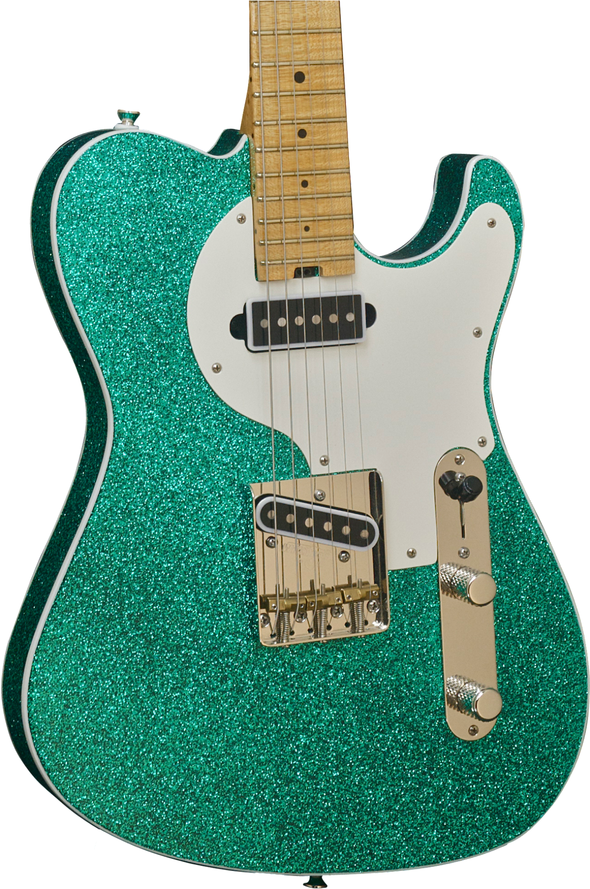 Asher T Classic Guitar In Aqua Sparkle, - Electric Guitar (1200x1800)