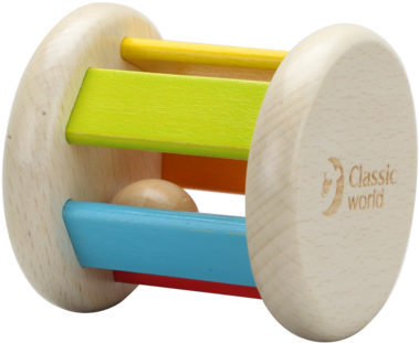 Roller Rattle - Wooden Rattle Baby Roller (480x423)