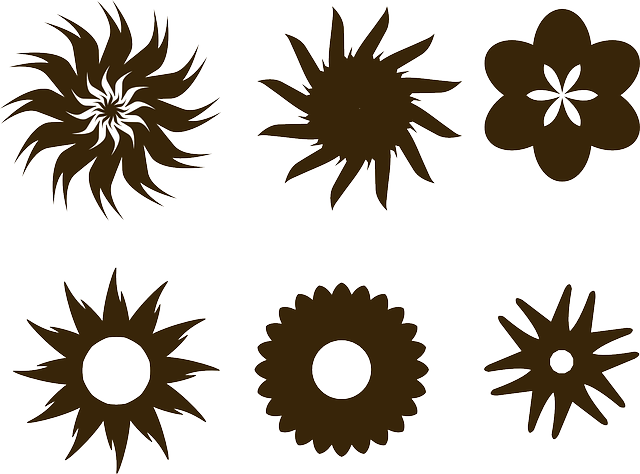 Elements Swirls, Flowers, Elements - Round Designs Clip Art (640x474)