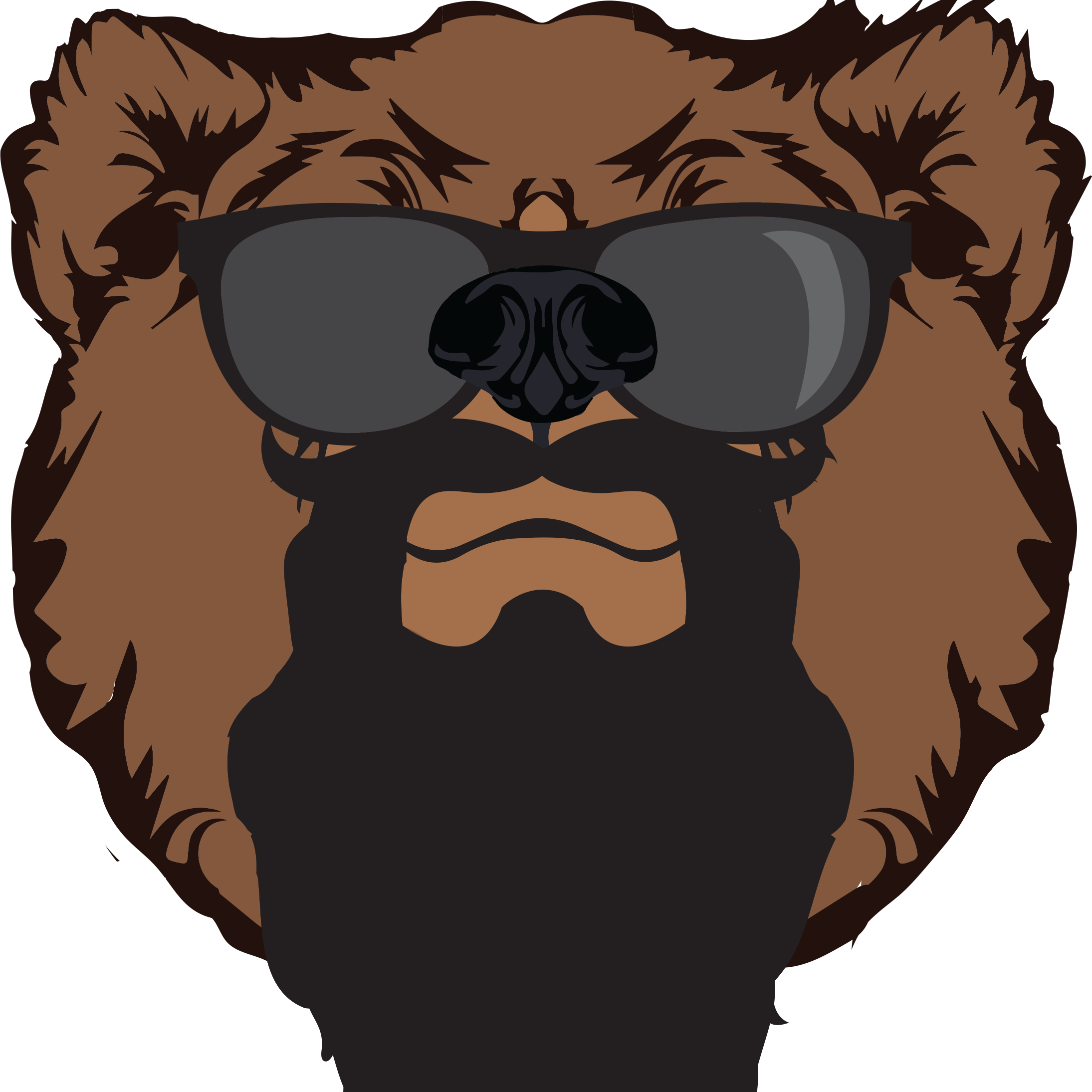 Grizzly Beard Co - Grizzly Bear Face Cartoon (2189x2189)