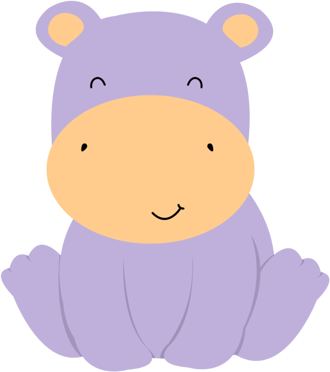 Infant Drawing Pin Clip Art - Safari Baby Hipopotamo (848x900)