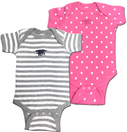 Rabbit Skins Infant Trident Baby Onesie - Polka Dot (480x480)