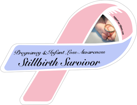 Pregnancy & Infant Loss Awareness / Stillbirth Survivor - Pregnancy And Infant Loss Awareness Ribbon (455x350)