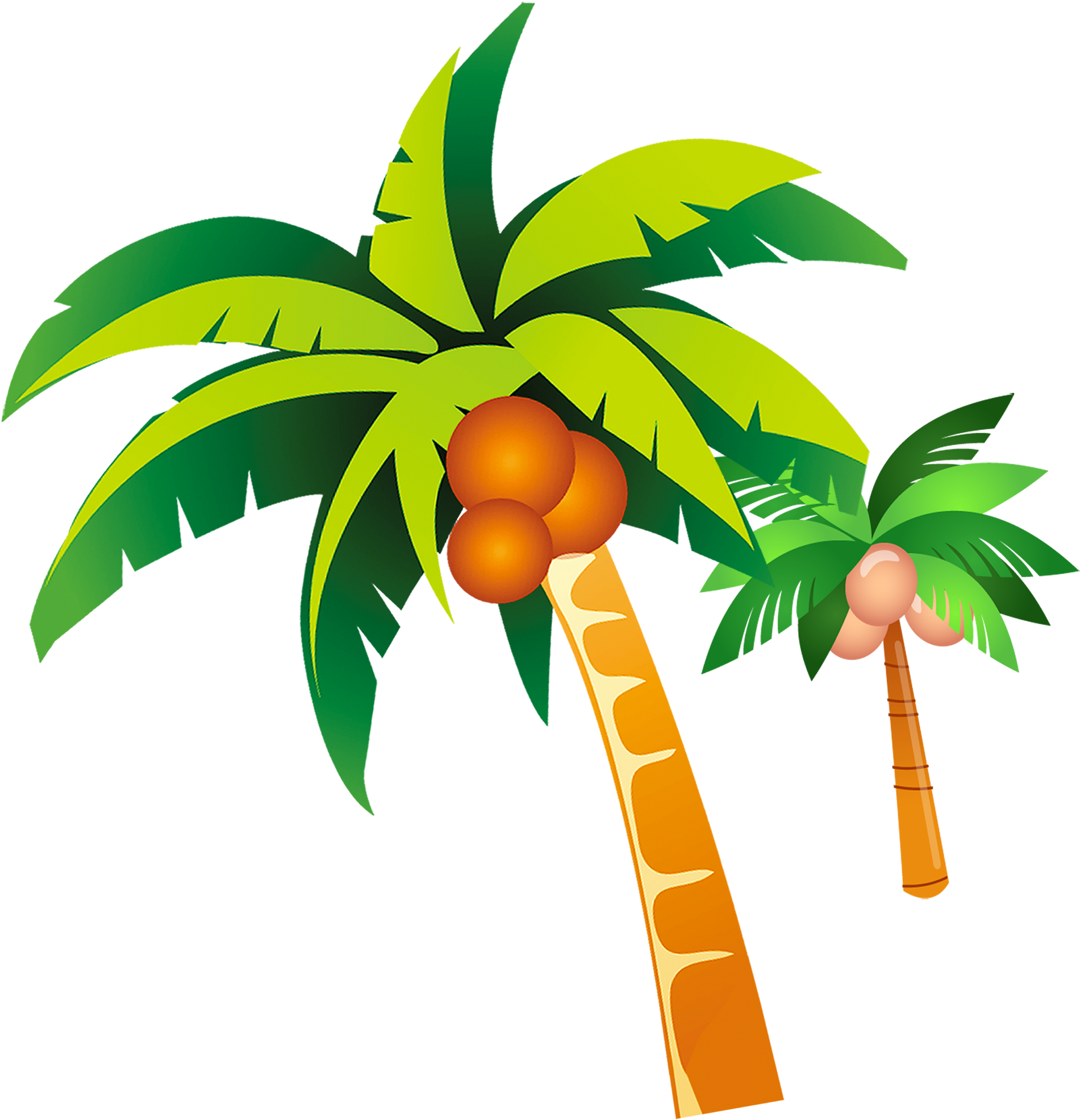 Summer Clip Art - Coconut Tree Clip Art (2000x2041)