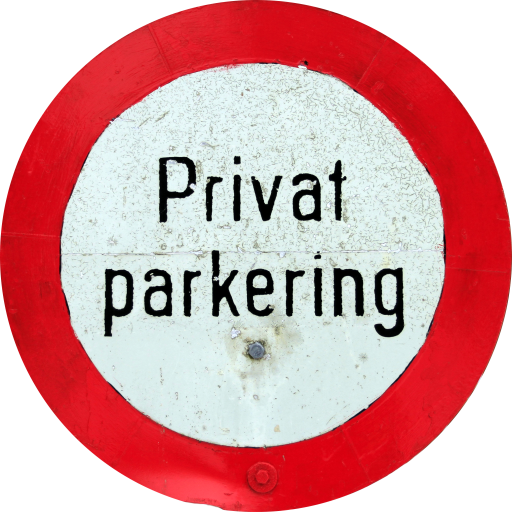 Privat Parkering Norwegian Language Letters Private - Privat Parking (512x512)