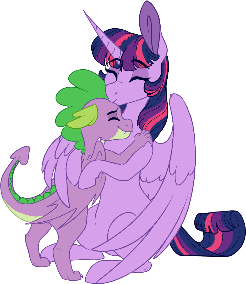 Saphyjay, Dragon, Female, Hug, Male, Mama Twilight, - Illustration (1011x1115)