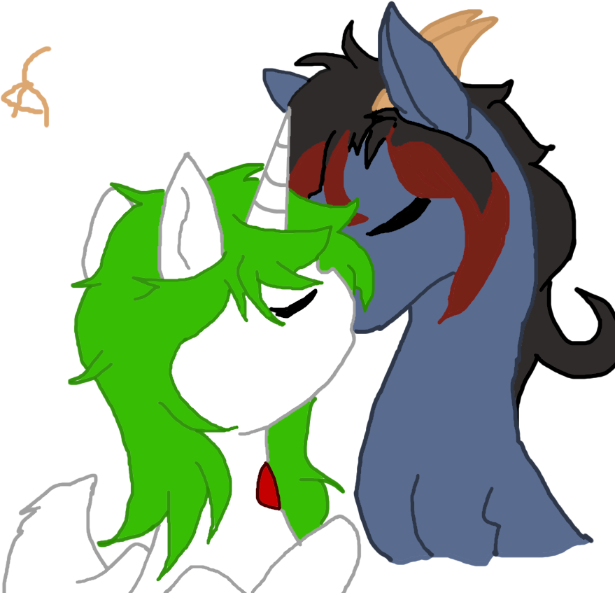 Lyoka, Female, Kissing, Love, Male, Oc, Oc - Cartoon (900x1200)