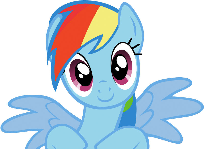 Pngmlp Rainbow Dash Happy - Rainbow Dash (846x613)