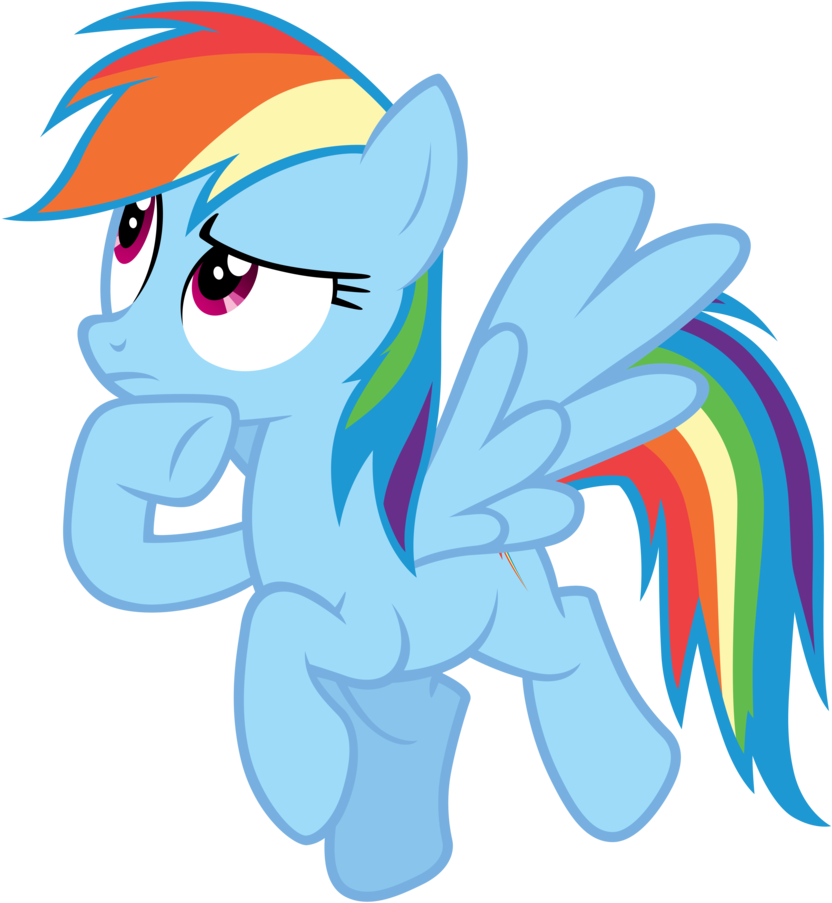 Rainbow Dash Thinking By Tardifice - Digital Art (863x925)