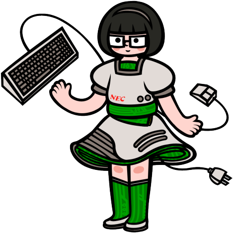 A Literal Pc 98 Character - Cartoon (500x516)