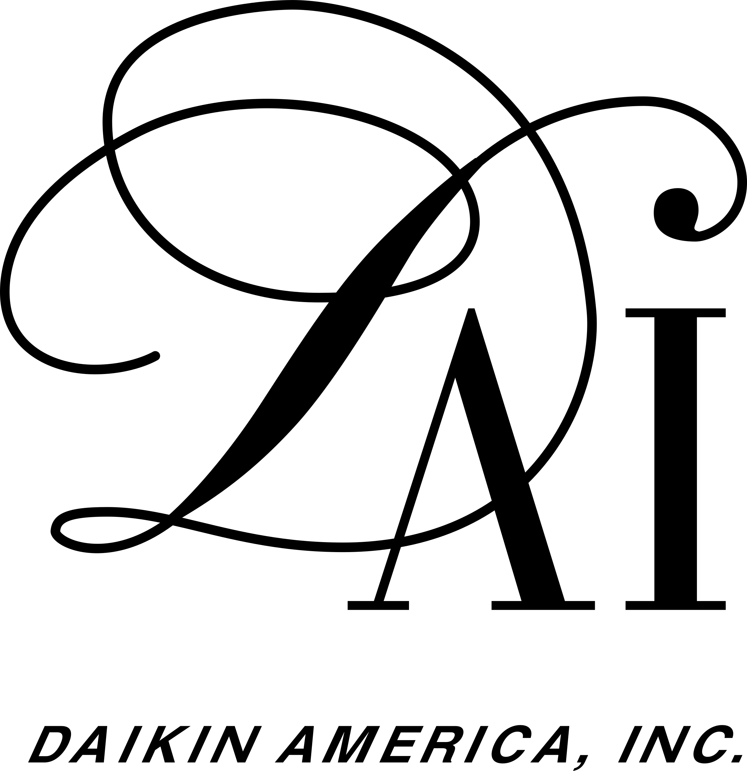 Daikin America Logo Black And White - Line Art (2400x2476)