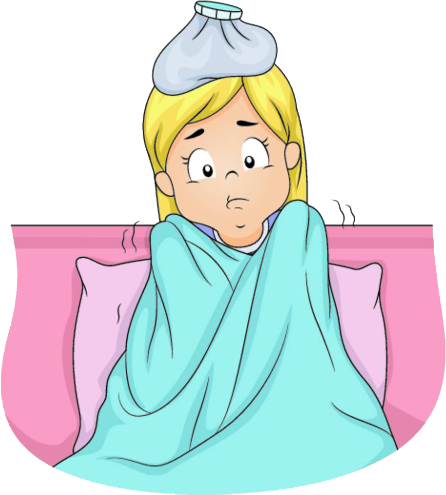 Stock Photography Royalty-free Girl Clip Art - Sick Cartoon Of Girl (881x1000)