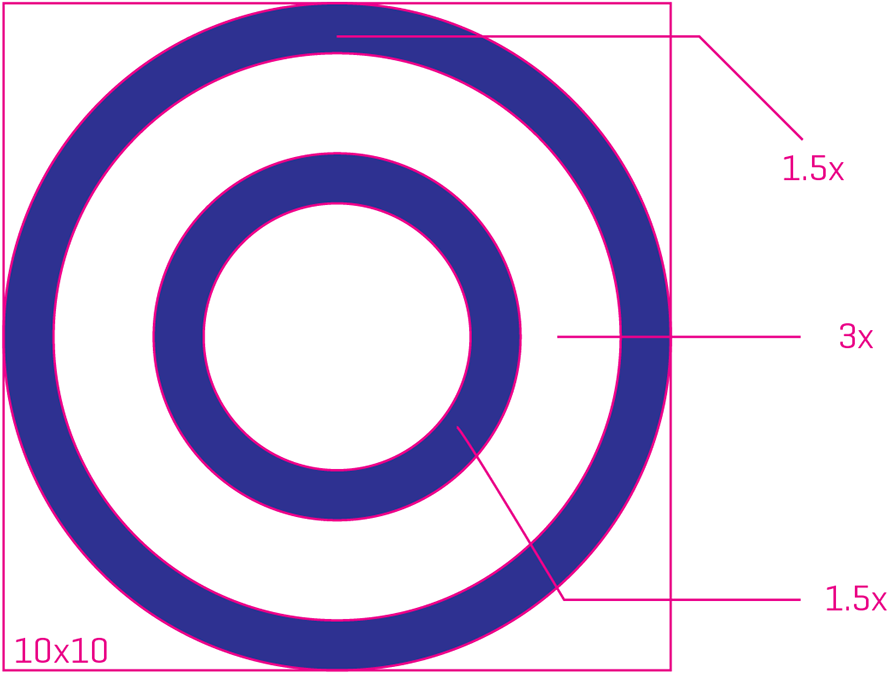 To Create The Inner Red Half-circles I Simply Divided - Circle (1200x792)