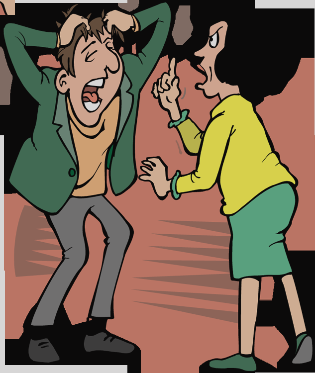 Alfa Img Rude Person Clipart - Husband And Wife Arguing (633x750)
