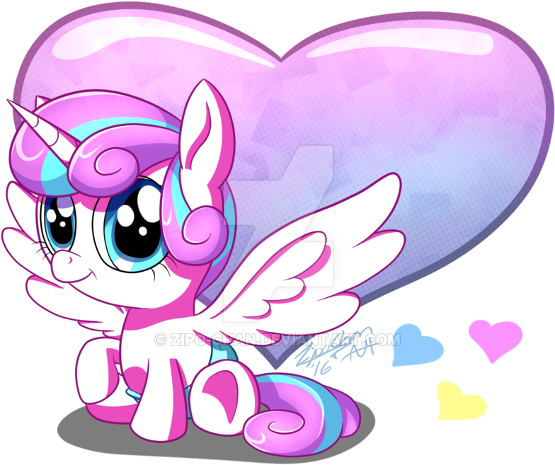 Flurry Heart By Zipo-chan - Kawaii Mlp And Flurry Heart (800x668)