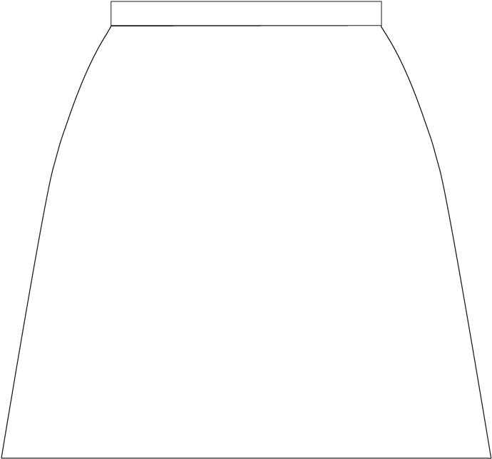 Front Line Drawing Of A Straight Line Skirt - Tennis Skirt (720x720)