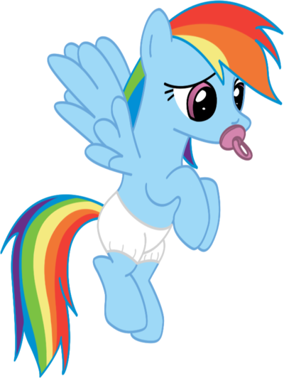 Agirlandherdiapers The Greatest Wordpresscom Site In - Rainbow Dash Wet Diaper Mlp (400x532)
