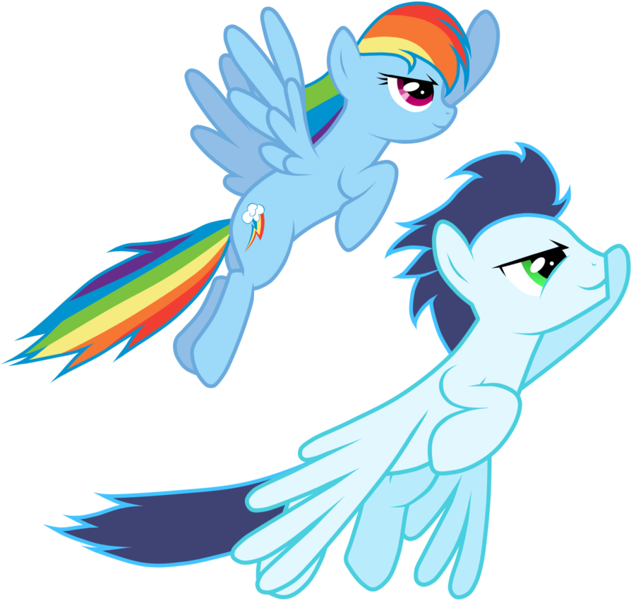 Rainbow Dash Fluttershy Applejack Human Torch Pony - Рейнбоу Деш И Соарин (927x861)