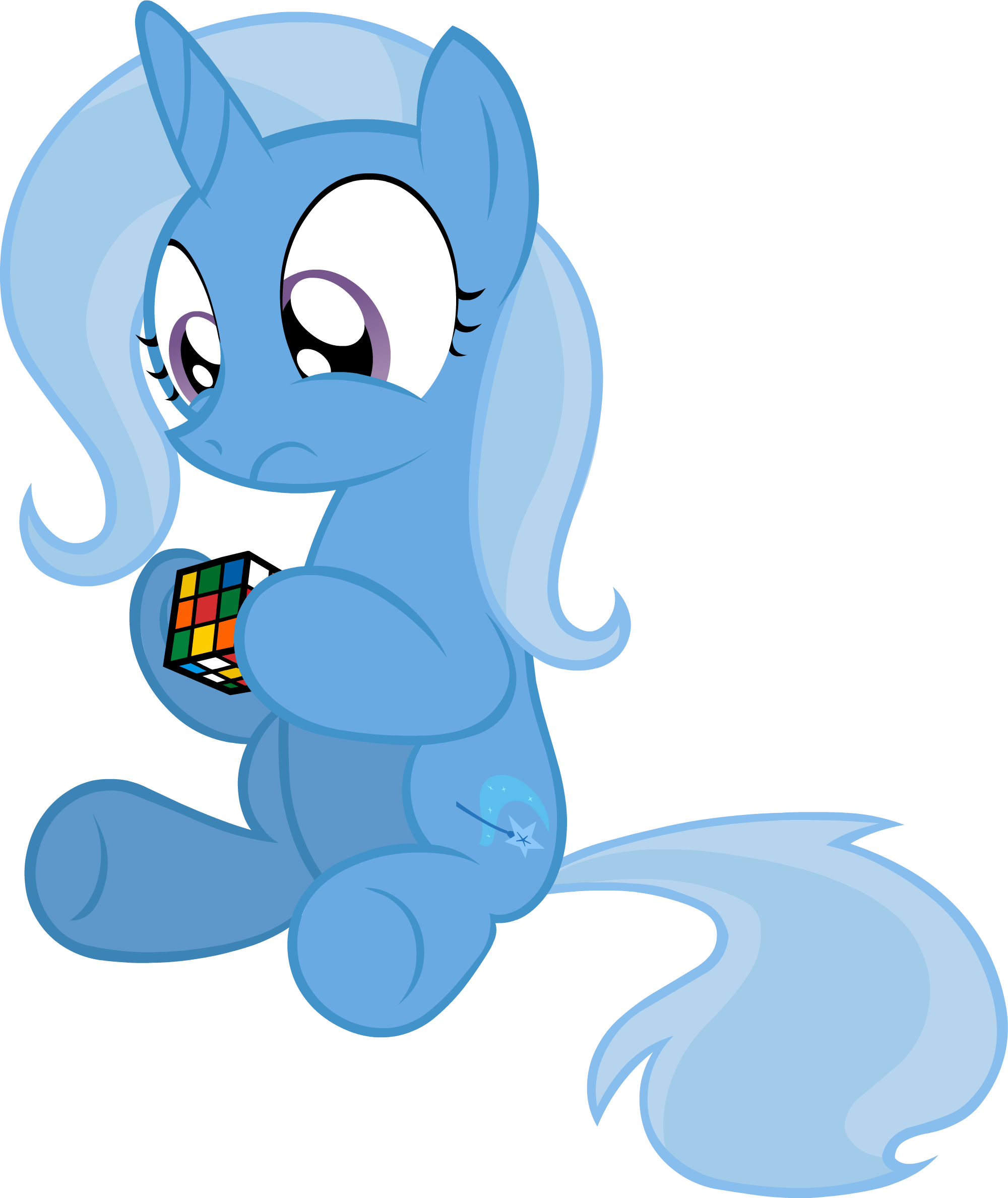 Twilight Sparkle Rarity Trixie Pony Blue Mammal Cartoon - Mlp Trixie Filly (2000x2377)