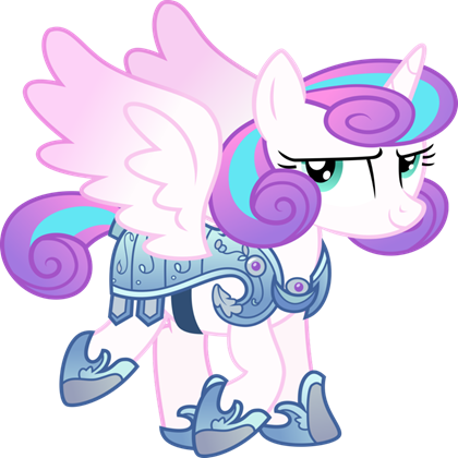 Teen Princess Flurry Heart With Armor - My Little Pony Season 6 Episode 1 (420x420)
