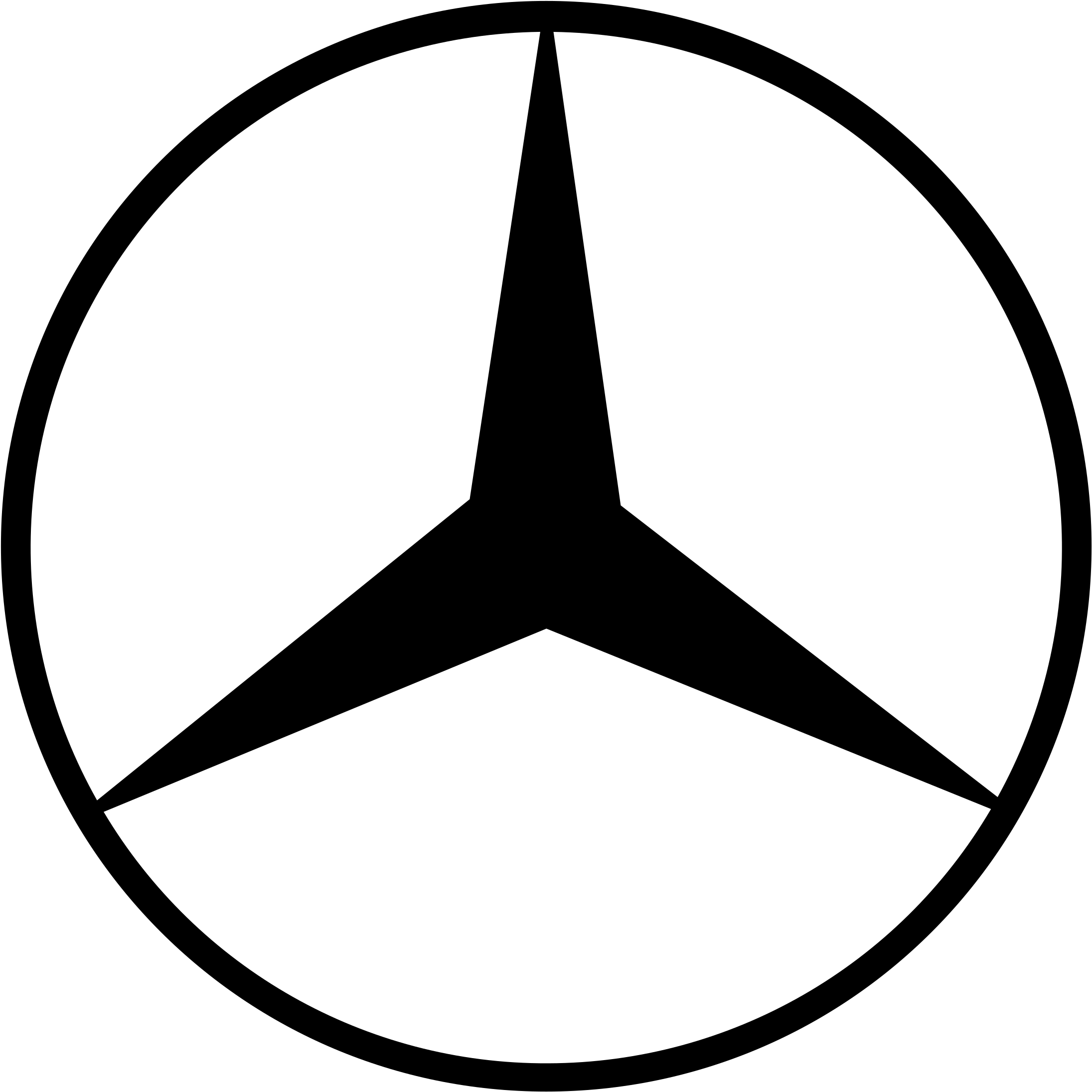 Mercedes Benz Clipart Svg - Mercedes Benz Logo Vector (2400x2400)