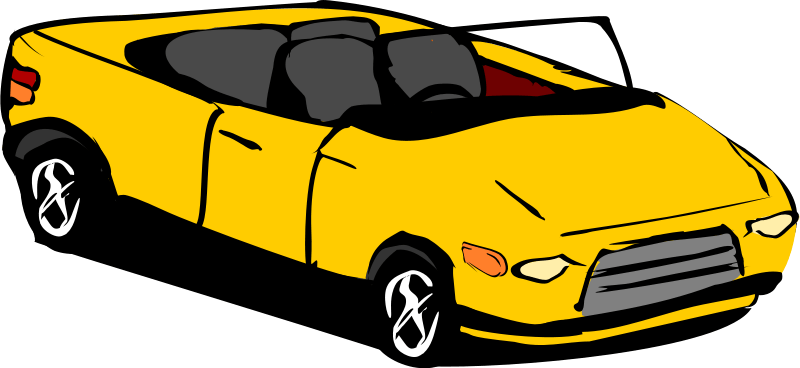 Convertible Car Clipart - Dodge (800x368)