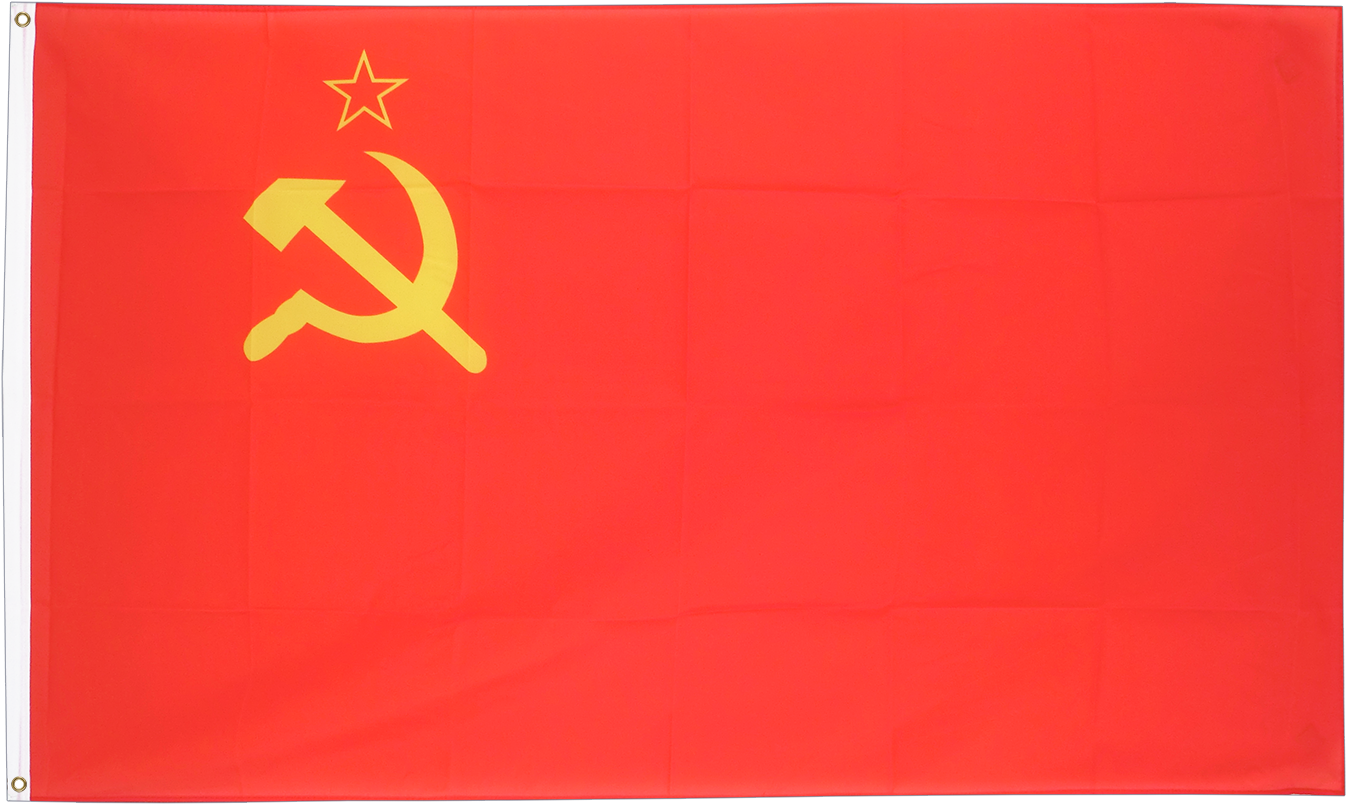 New Soviet Union Flag Picture With - Hammer And Sickle Black (1500x1000)