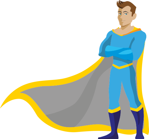 Superhero Family Clipart Png (500x466)