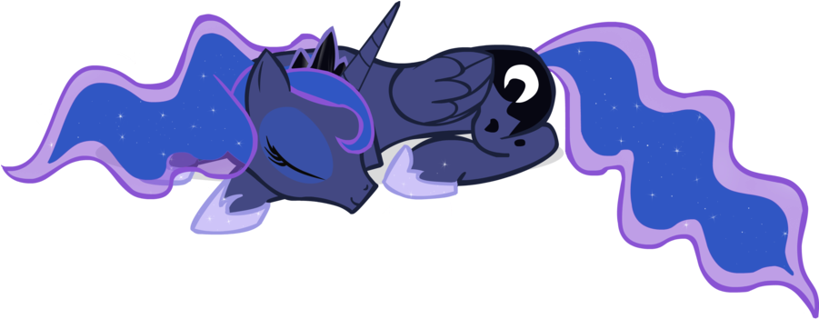 Wolfwind000, Princess Luna, Safe, Simple Background, - My Little Pony Princess Luna Sleeping (900x364)