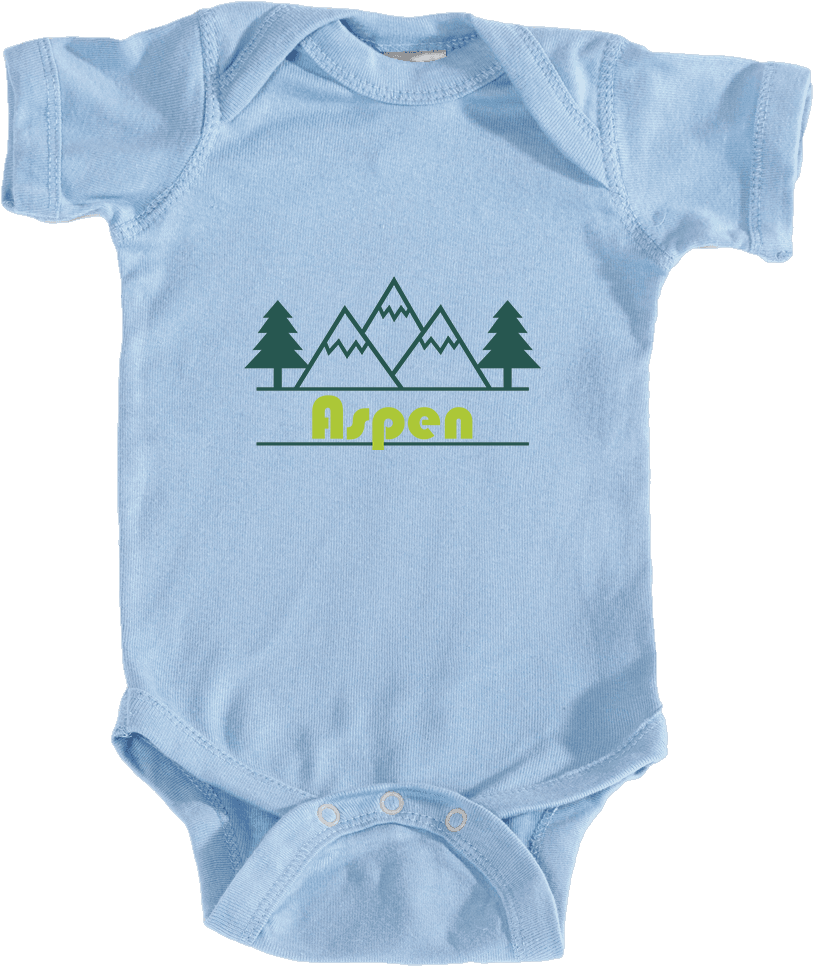 Colorado Mountain & Trees In Green - Jukeboxbabyclothing Sun Refused To Shine Bodysuit | (1000x1000)