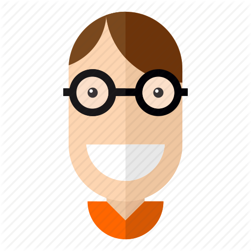 Geek Clipart Smart Boy - Cartoon (512x512)