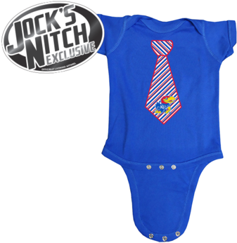 Kansas Jayhawks Tie Onesie - Jocks Nitch (480x360)