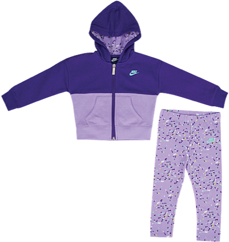 Good Nike Club Fullzip Hoodie W/leggings Set Girls - Hoodie (500x500)