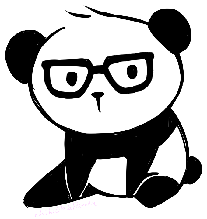 I'm A Geek By Chibilittlepanda - Geeky Panda (888x778)