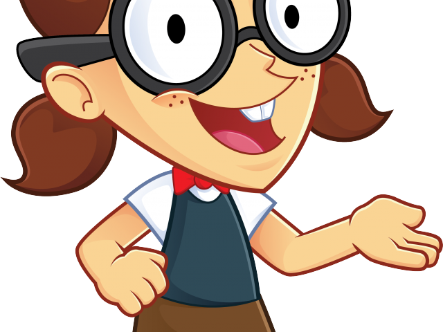 Computer Geek Clipart - Nerdy Girl Cartoon (640x480)