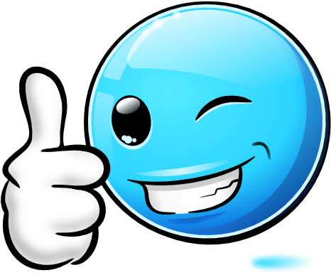 Blue Smiley Face Thumbs Up - Blue Smiley Thumbs Up (480x480)