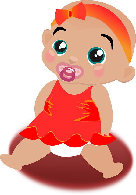 Baby, Infant, Suckling, Child, Girl, Person, Cute - Baby Girls Animated (446x640)