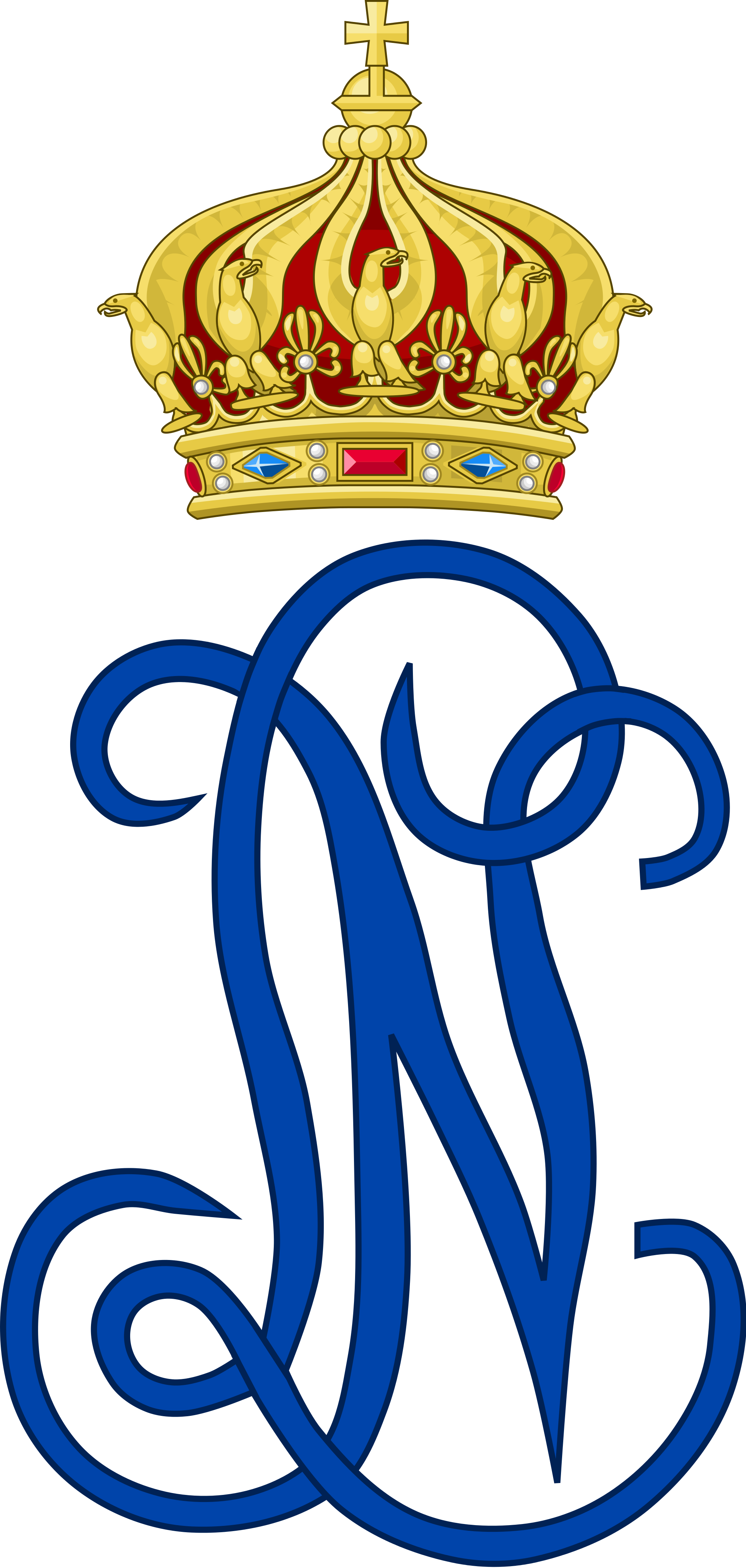 Emperor Napoleon Iii Of France - Coat Of Arms Of Napoleon Ii Bonapart Throw Blanket (2000x4205)