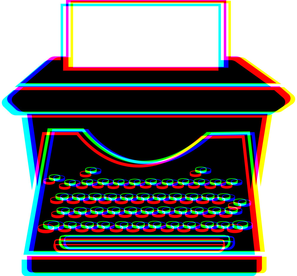 Typewriter Graphic Designer Text Clip Art - Typewriter Graphic Designer Text Clip Art (1000x929)