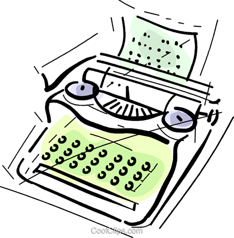 Typewriters Royalty Free Vector Clip Art Illustration - Typewriters Royalty Free Vector Clip Art Illustration (472x480)