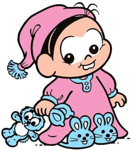 Turma Da Monica Bebê - Gif Da Turma Da Monica (430x495)