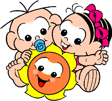 Monica E Cebolinha Baby - Turma Da Monica Baby (372x346)