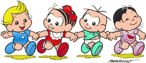 Gifs Da Turma Da Mônica Bebês, Com Fundos Transparentes - Gif Da Turma Da Monica (550x240)