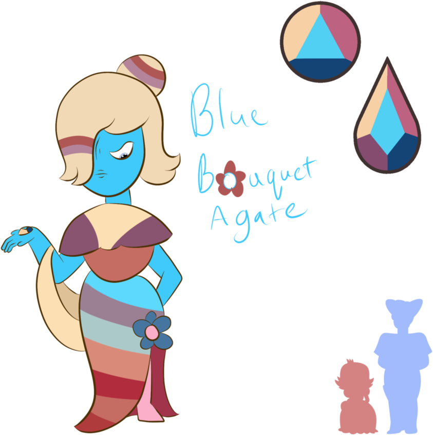 Padparadscha Sapphire/holly Blue Agate By Pokederp198 - Cartoon (894x894)